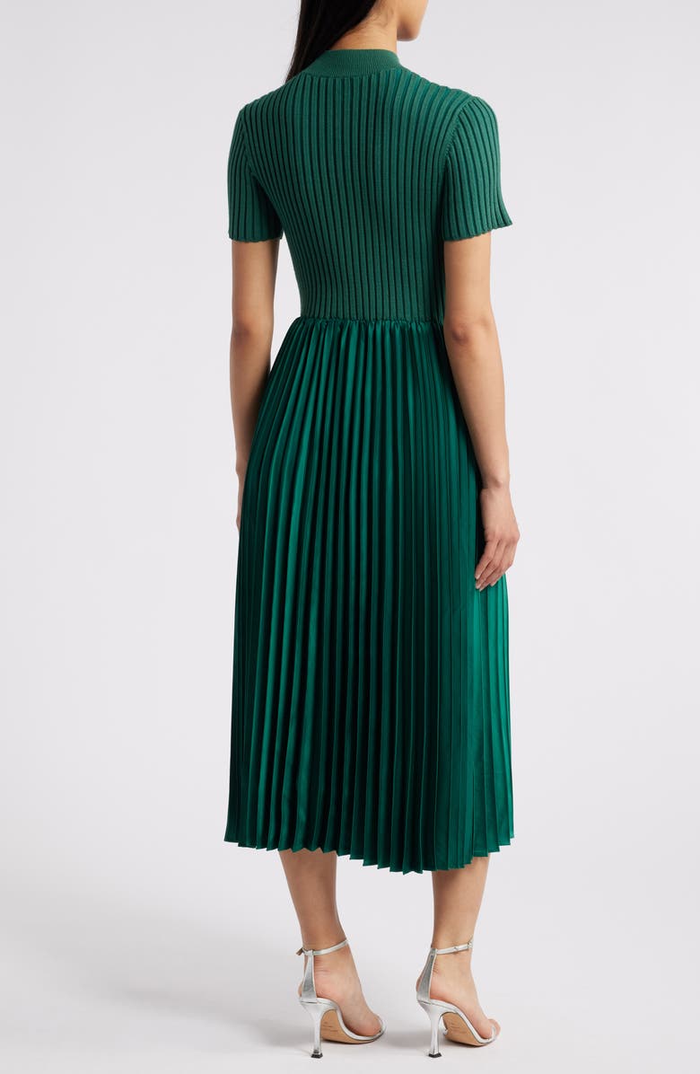 ZOE AND CLAIRE Short Sleeve Mixed Media Dress, Alternate, color,