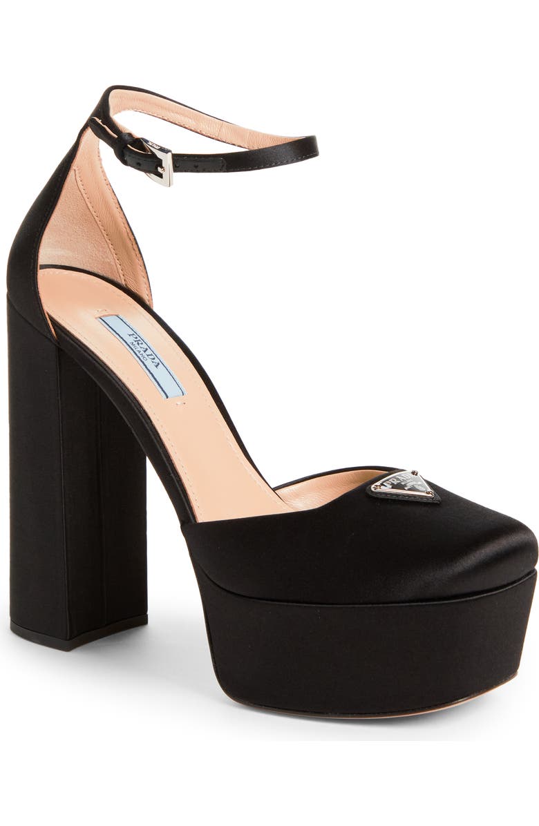 Prada Plateau Ankle Strap Platform Pump, Main, color,