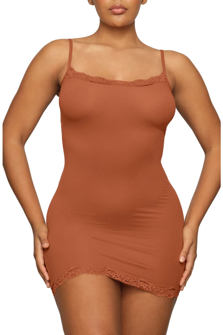 Fits Everybody Lace Slipdress, Main, color, BRONZE