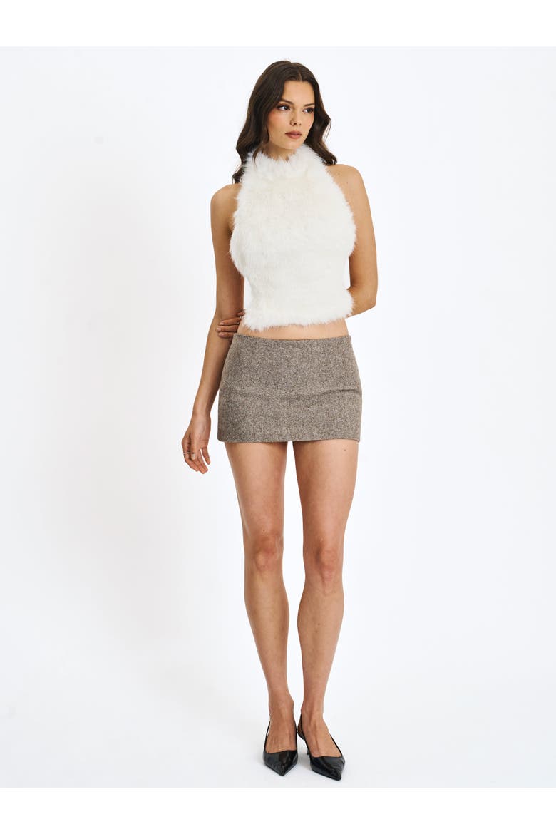 Osira Low-Waisted Micro Skort, Alternate, color, Taupe