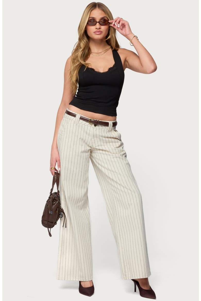 Ranata Lacey Crossback Crop Top, Alternate, color, BLACK