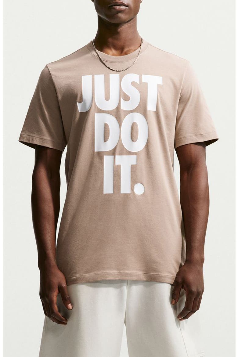 Just Do It Graphic T-Shirt, Main, color, KHAKI