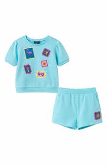 Andy & Evan Kids' French Terry Graphic Top & Shorts Set