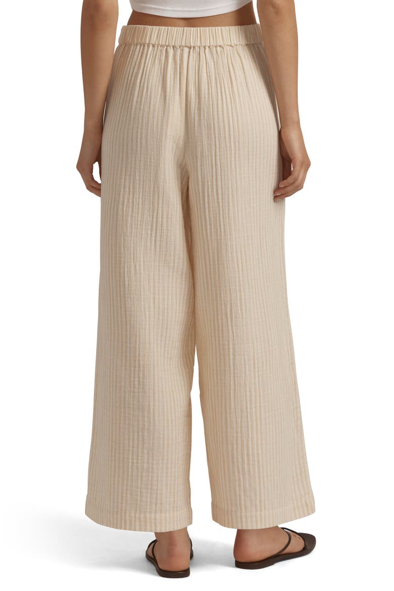 The Beach Walk Wide Leg Pants, Alternate, color, SAND STRIPE