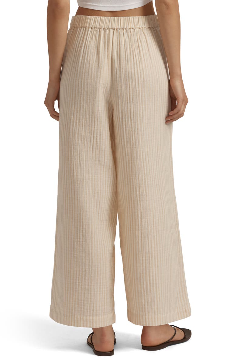 Favorite Daughter The Beach Walk Wide Leg Pants, Alternate, color, Sand Stripe