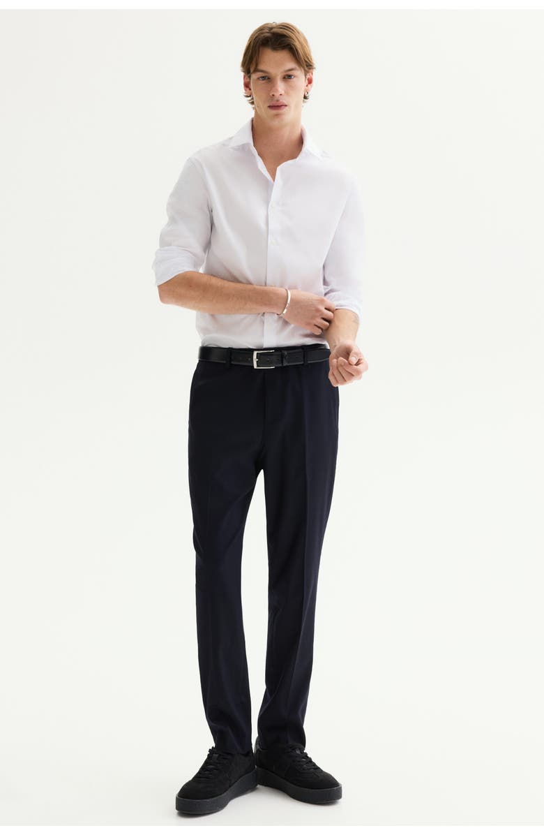 H&M Slim Fit Suit Trousers, Alternate, color, Navy Blue