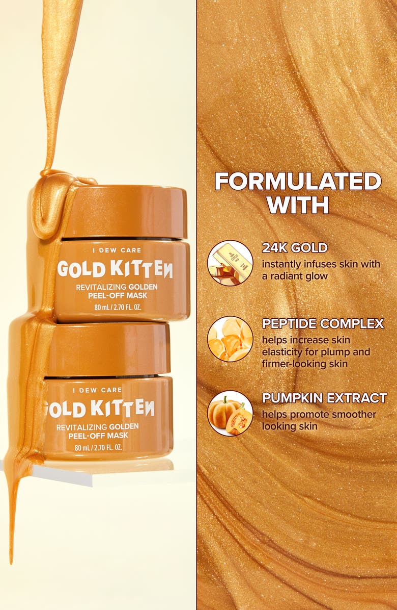 I DEW CARE Gold Kitten Peel-Off Eye Mask, Alternate, color, 