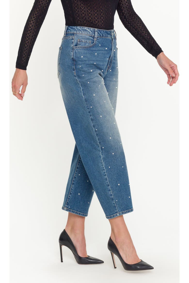Cobel Pearl Barrel Jeans, Alternate, color, Vintage Med Blu/Prl