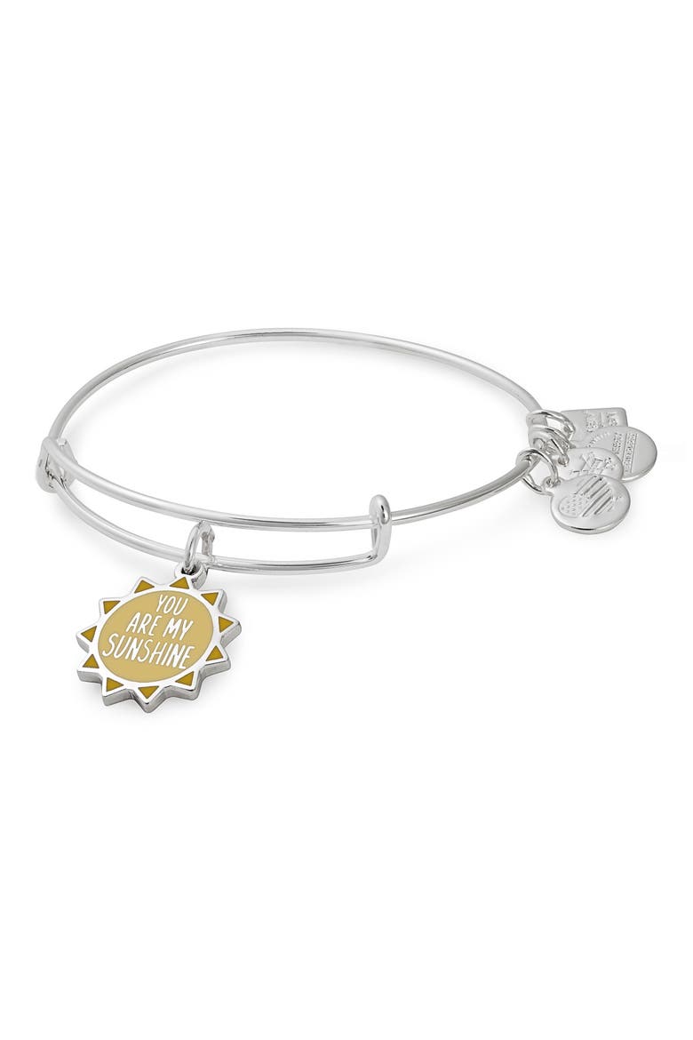 Charity by Design You Are My Sunshine Charm Bracelet, Main, color, SILVER