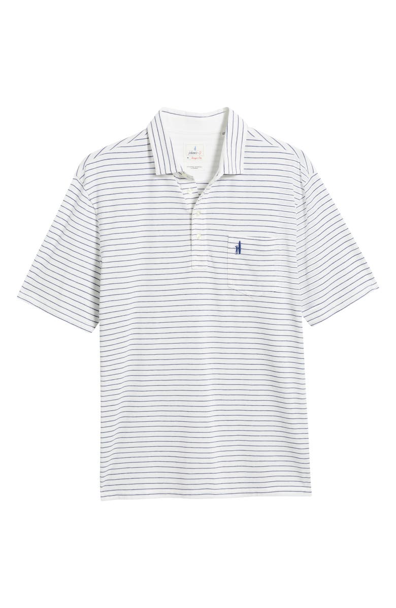 johnnie-O Ryan Stripe Polo, Alternate, color, White