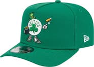 New Era Men's New Era Kelly Green Boston Celtics Injection Cartoon Logo A-Frame 9FIFTY Adjustable Hat