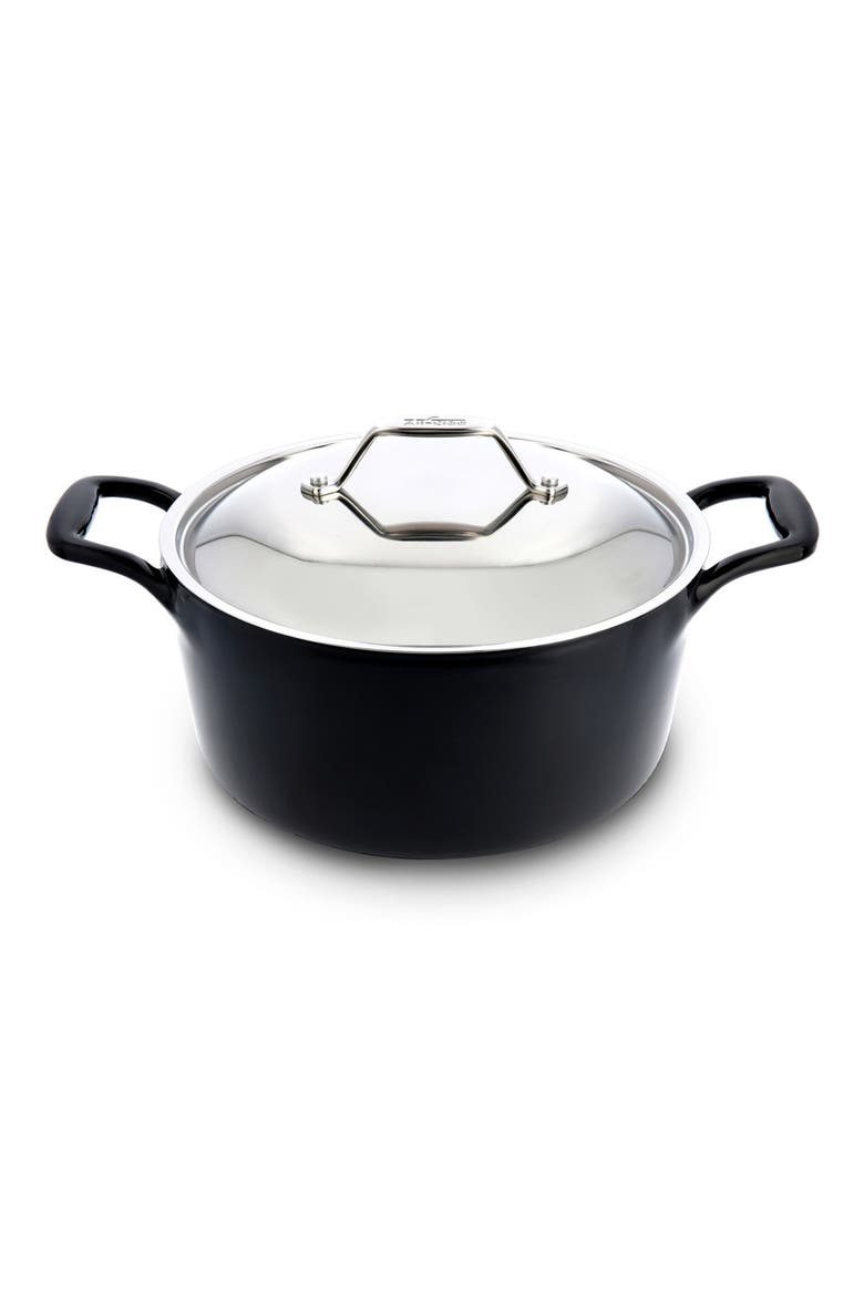 6-Quart Enameled Cast Iron Dutch Oven, Main, color, BLACK