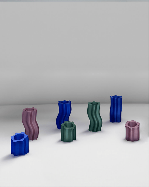 Form & Seek Frosting Short Planters In Green