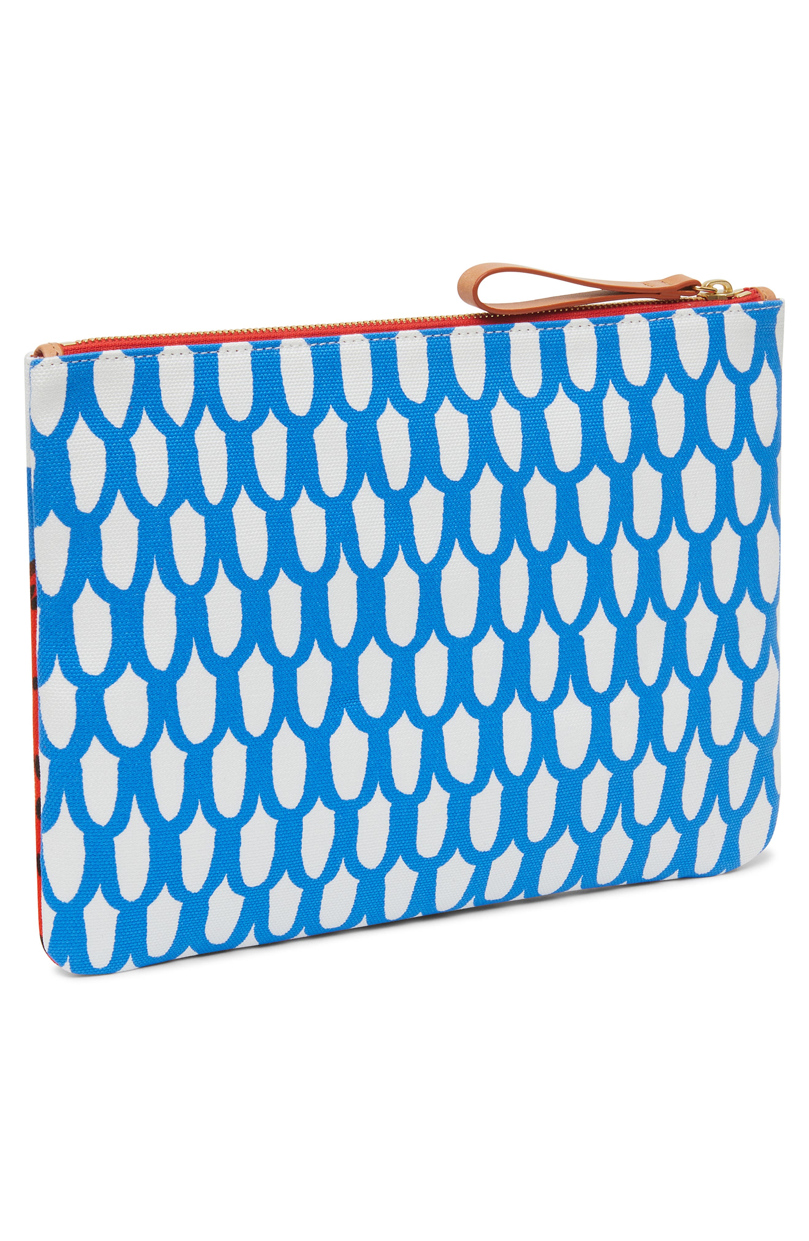 Mansur Gavriel x Marimekko Mansikkavuoret Print Canvas Pouch, Alternate, color, 