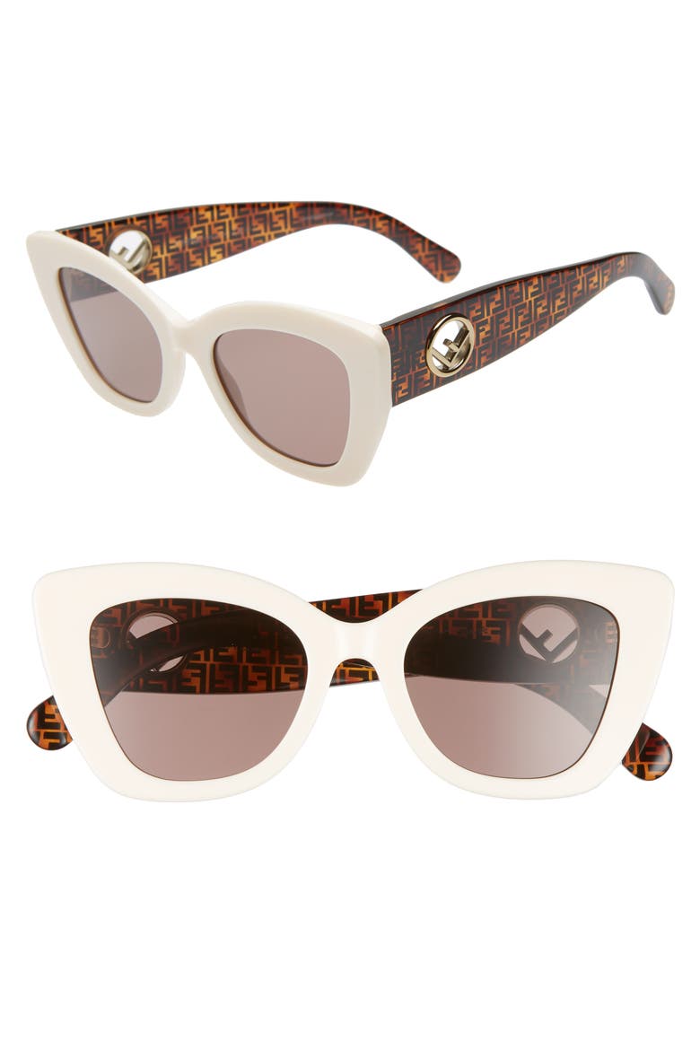 52mm Sunglasses, Main, color, WHITE