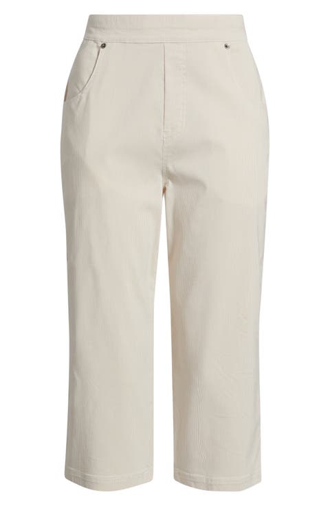 Spring Stripe Petal Pusher Capri Pants