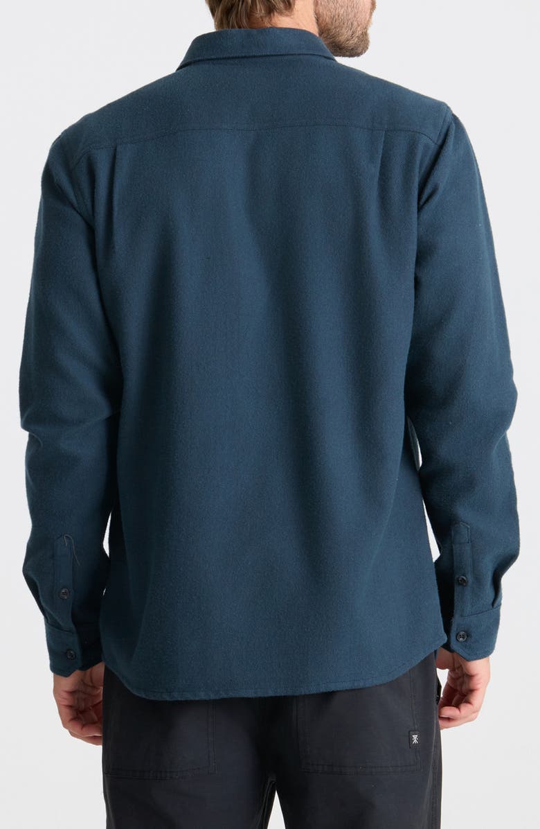 Roark Crossroads Organic Cotton Button-Up Shirt, Alternate, color, Deep Navy Harringbone