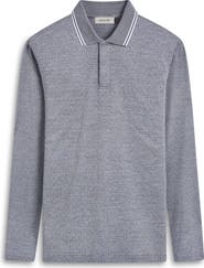 Bugatchi Jacquard Long Sleeve Polo