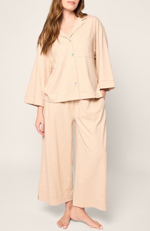 PETITE PLUME PETITE PLUME OLIVIA WIDE LEG PIMA COTTON PAJAMAS