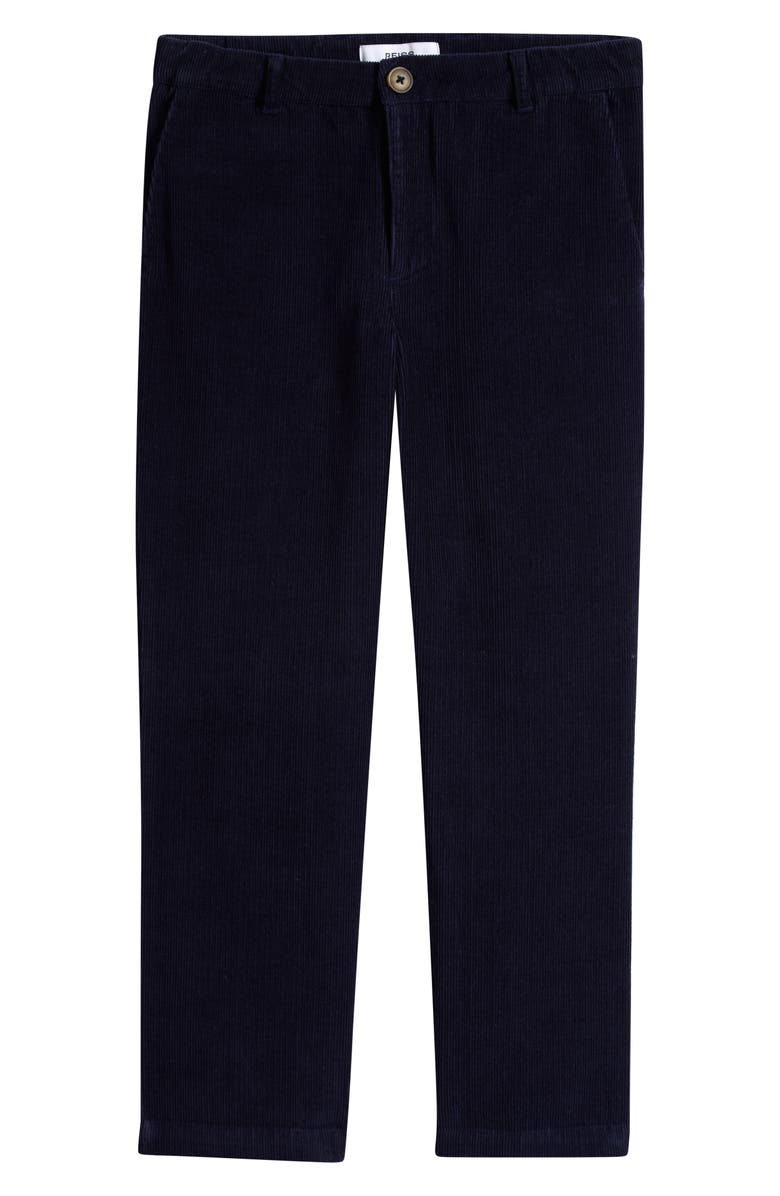 Reiss Kids' Banburgh Flat Front Cotton Corduroy Pants, Main, color, Navy