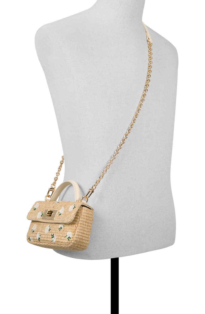 Ted Baker Ella Floral Embroidered Crossbody Bag, Alternate, color, Natural/ White