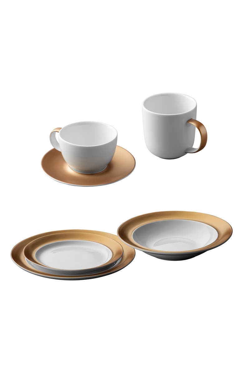 BergHOFF INTERNATIONAL Gem 6-Piece Dinnerware Place Setting, Main, color, White