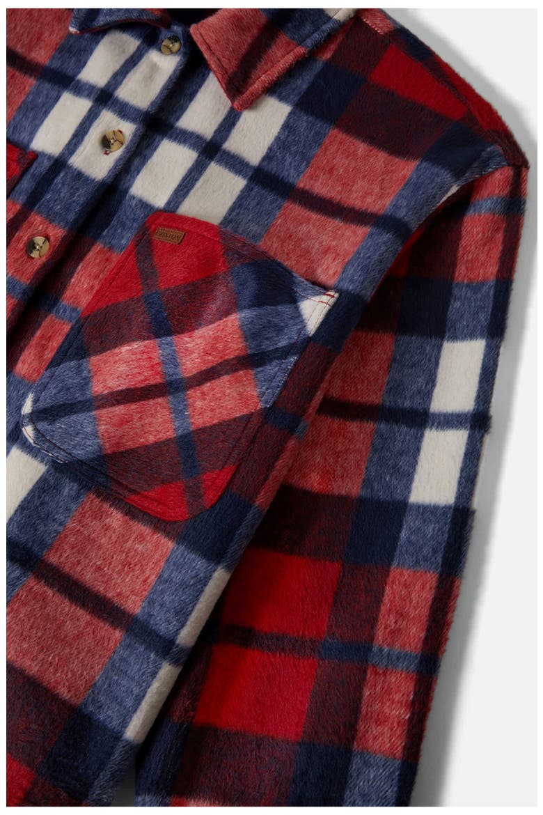 Bowery Plaid Flannel Button-Up Shirt, Alternate, color, ADRENALINE RUSH/ NAVY