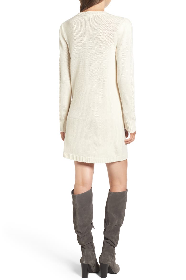 x Something Navy Sweater Dress, Alternate, color, IVORY