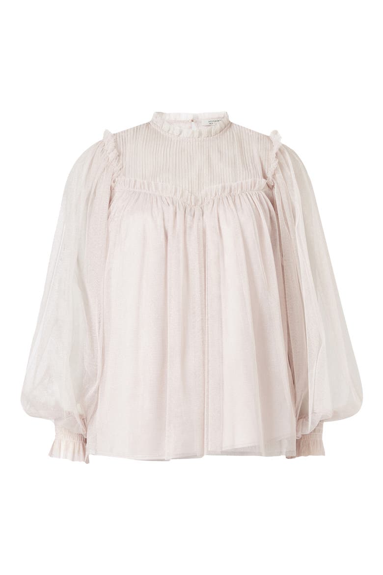 Perri Long Sleeve Top, Alternate, color, METALLIC NUDE PINK