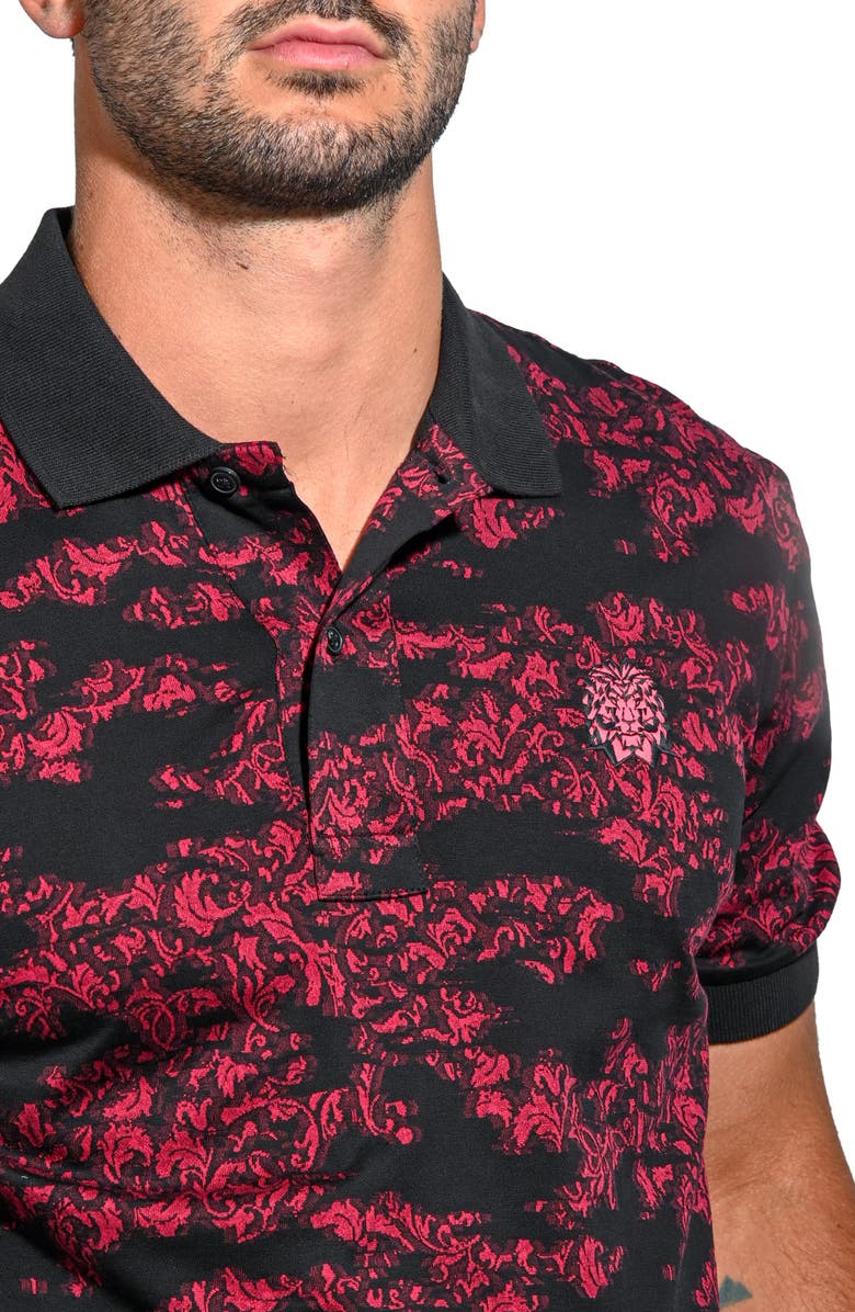 Maceoo Mozartleaftip Red Stretch Nylon Polo, Alternate, color, Red