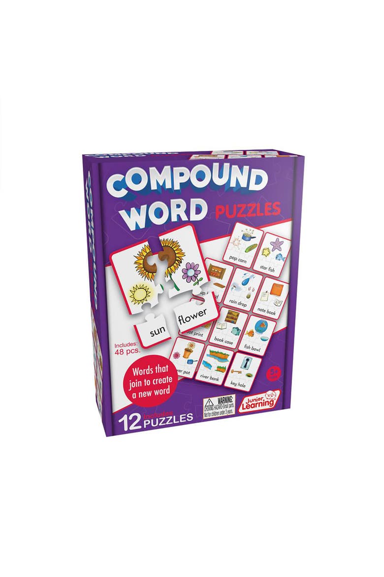 Compound Word Puzzles, 48 Pieces, Main, color, Multicolored