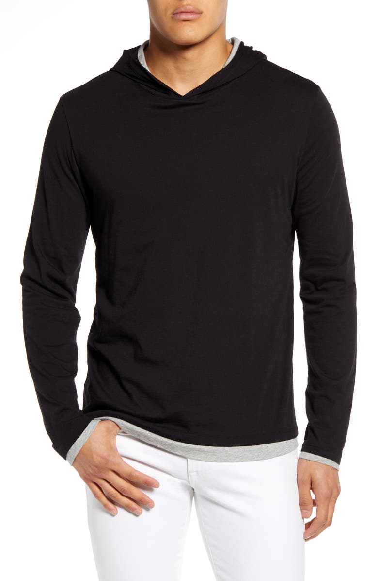 Vince Regular Fit Double Layer Hoodie, Main, color, 