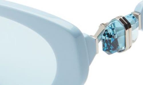 Swarovski 53mm Oval Sunglasses In Blue