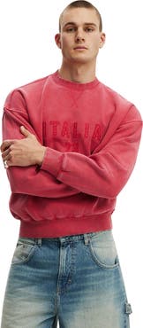 Cotton On Men's Oversized Graphic Crew Sweater
