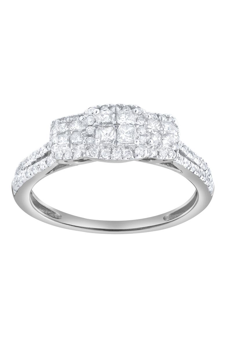 Blush Entwine 0.65 Ct 10K Gold Diamond Ring, Alternate, color, 14K White Gold