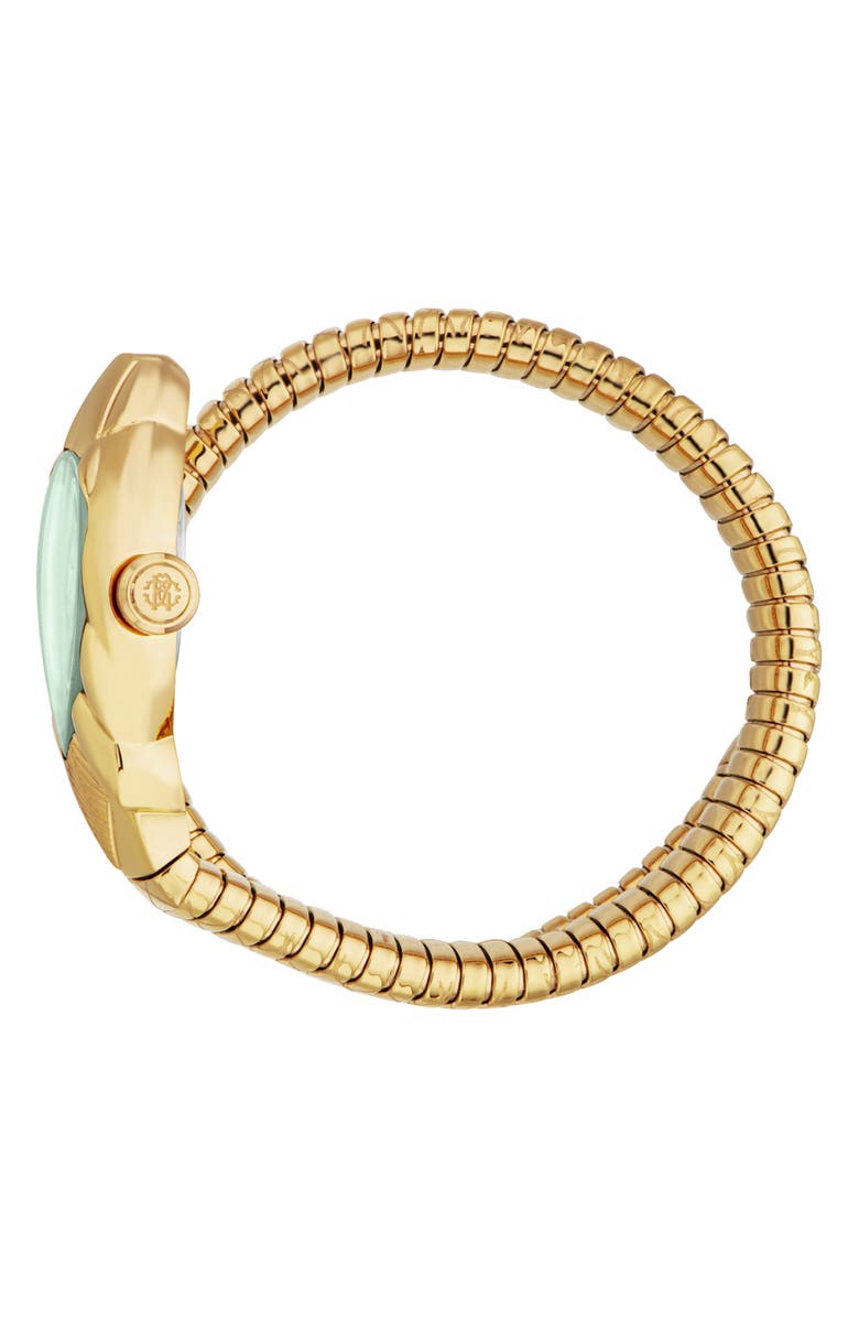 Roberto Cavalli Fiaba Snake Wraparound Bracelet Watch, 24.5mm x 39mm, Alternate, color, Gold