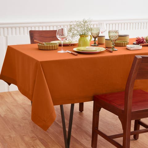 Cotton Linen Plain Tablecloth - Dru