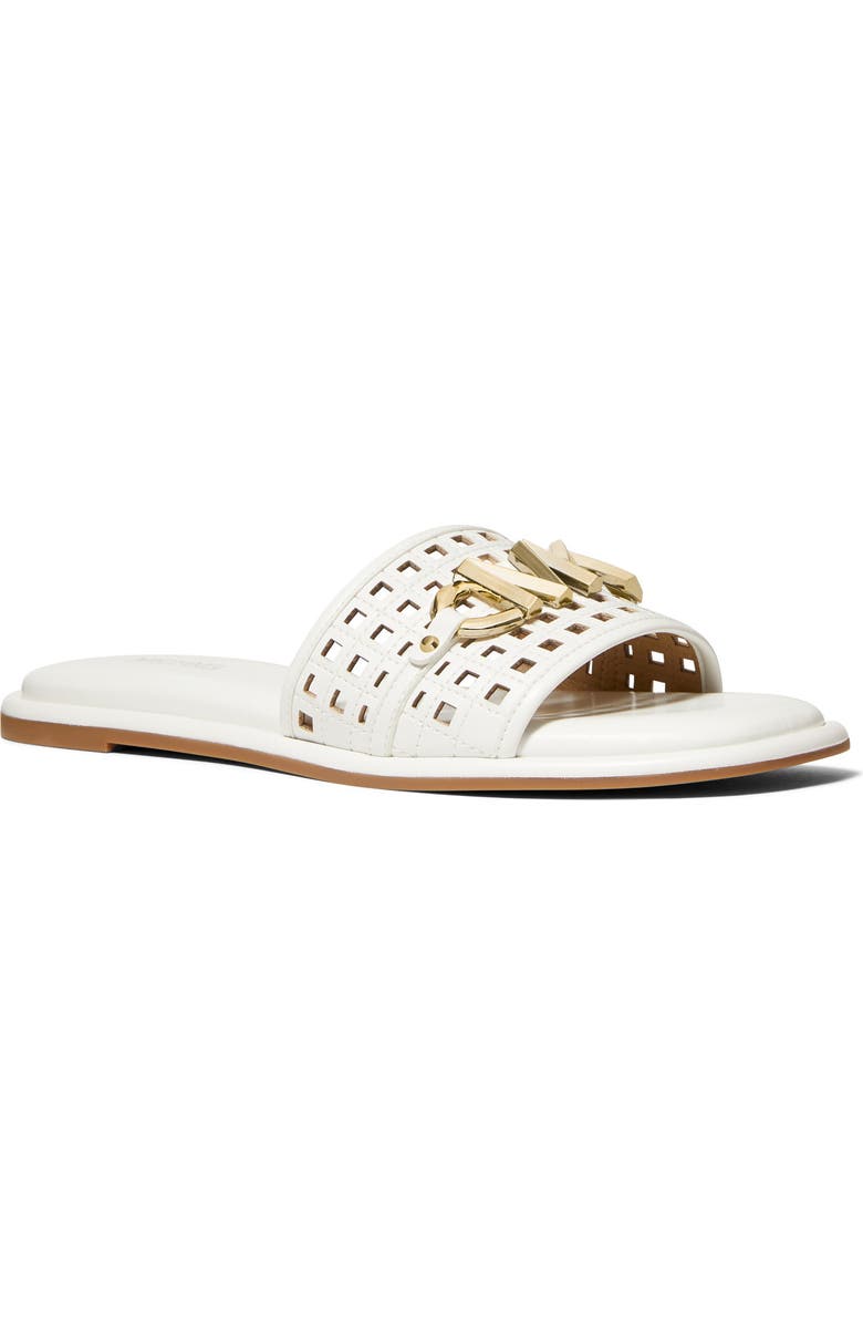 MICHAEL Michael Kors Hayworth Logo Cutout Slide Sandal, Main, color,