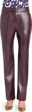 Tahari ASL Faux Leather Pants