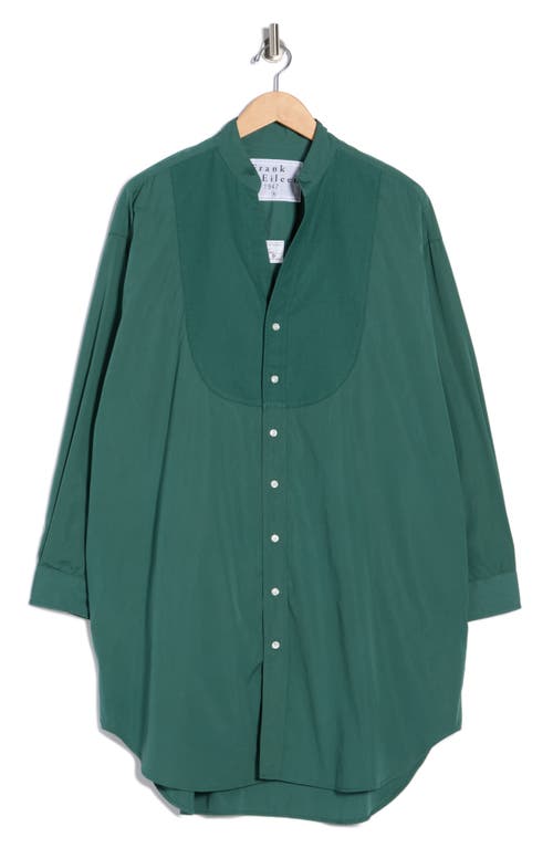Frank & Eileen Tori Surplice Neck Button-up Shirt Dress In Green
