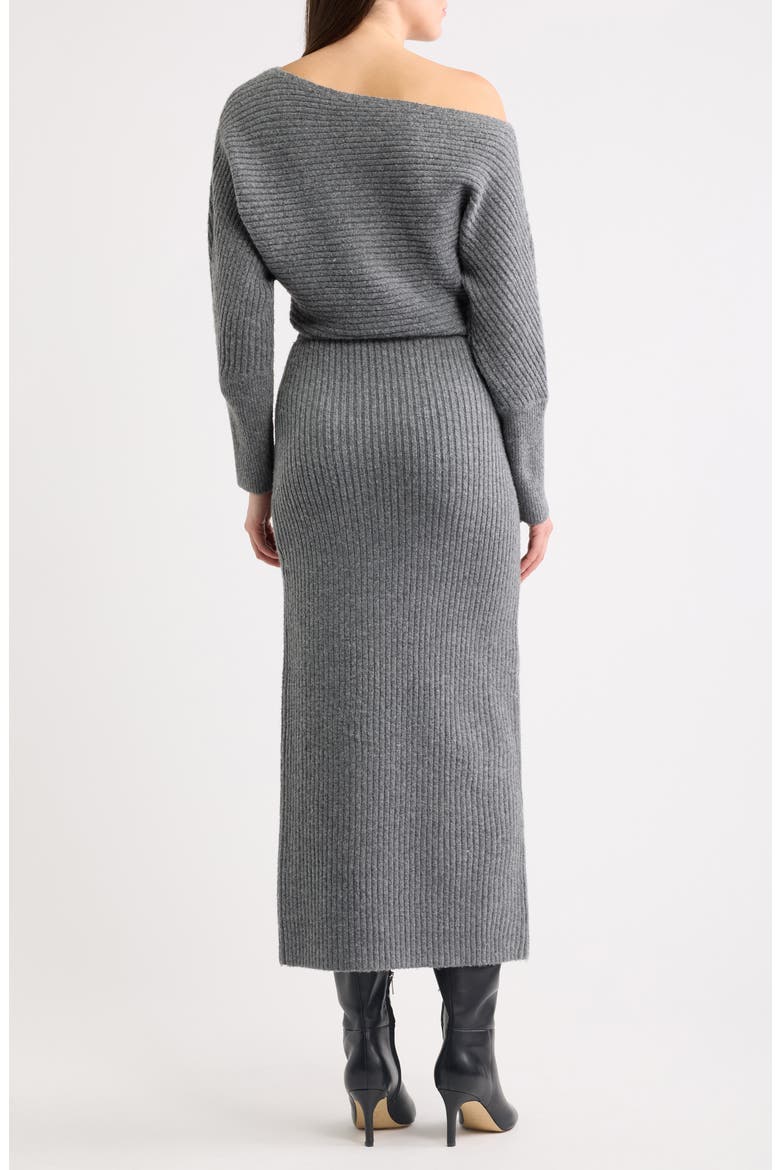 Alta Long Sleeve Rib Maxi Sweater Dress, Alternate, color, CHARCOAL