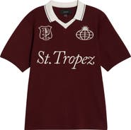 PacSun Club Embroidered Johnny Collar Knit Jersey Polo