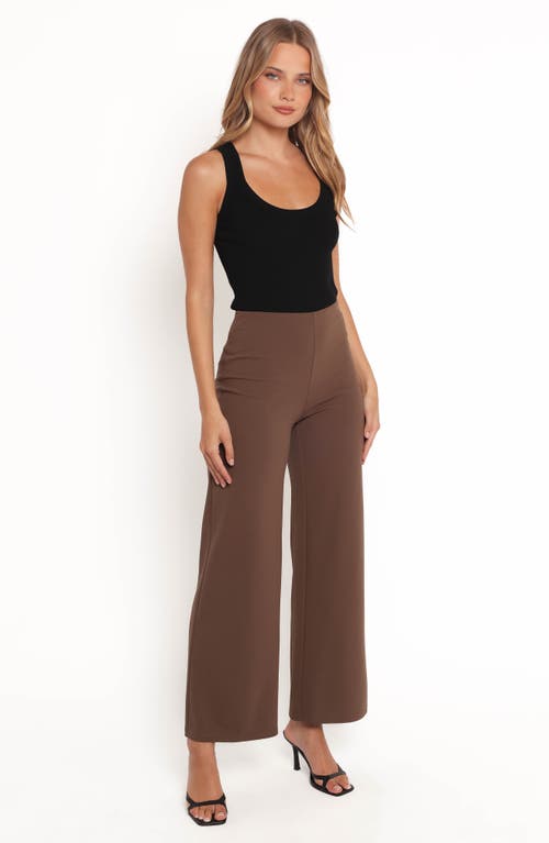 Petal And Pup Petal & Pup Colette High Waist Wide Leg Pants In Brown