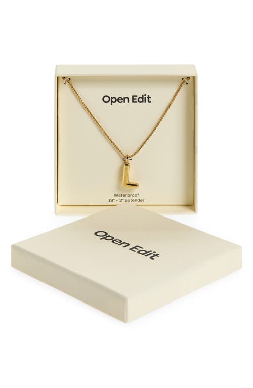 Open Edit Waterproof Bubble Initial Pendant Necklace