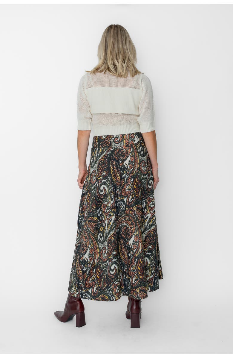 West Of Veronique Ankle Skirt, Alternate, color, Emilie Ikat Paisley