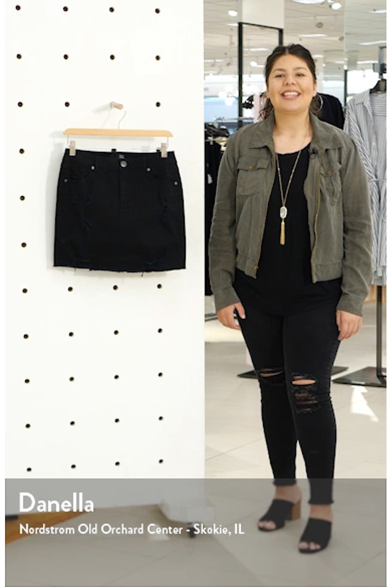 Distressed Denim Miniskirt video
