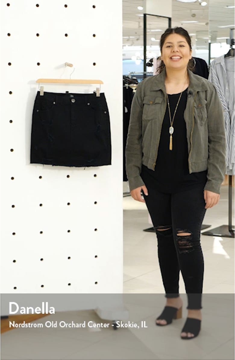 Distressed Denim Miniskirt, sales video thumbnail