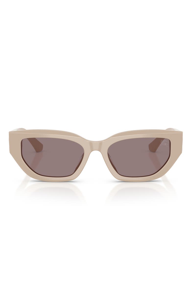 Burberry 54mm Cat Eye Sunglasses, Main, color, Beige / Dark Purple