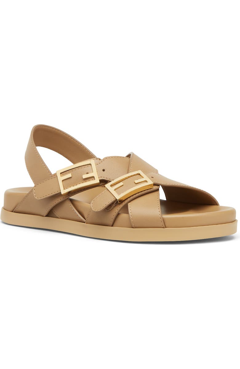 Fendi Feel Slingback Sandal, Main, color, F0qb8 Cammello