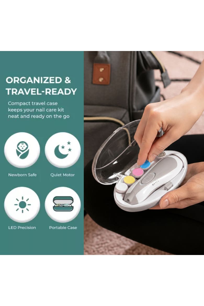 Electric Baby Nail Trimmer Gentle Care Kit, Alternate, color, Gray